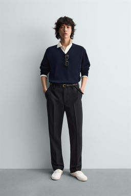 JERSEY RELAXED FIT CUELLO PICO / Marino