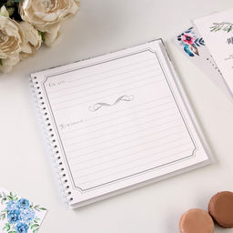 Книга пожеланий Белая с блестками на пружине, 21.7 х 21 см - Страна карнавалия фото 3