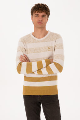 Erkek Regular Fit Bisiklet Yaka Hardal Kazak - U.s. polo assn фото 10
