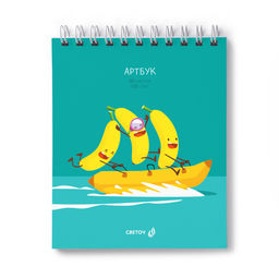 Светоч А163 Артбук (Скетчбук), блок белый, жесткая подложка, 100 г/м2 175*200 мм на гребне 80 л. 2 шт. Крупными мазками 01370  фото 6