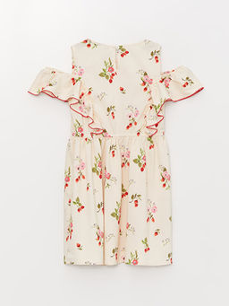 Bisiklet Yaka Desenli K?sa Kollu K?z ?ocuk Elbise - Waikiki фото 2