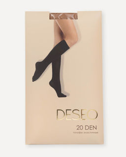 Светло-бежевые полупрозрачные гольфы 20 DEN