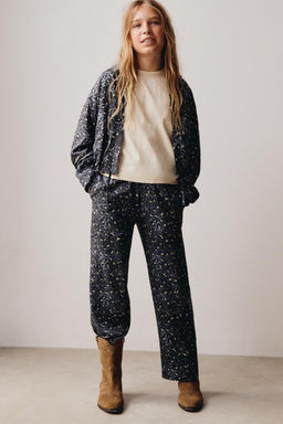 PRINTED FLOWING TROUSERS