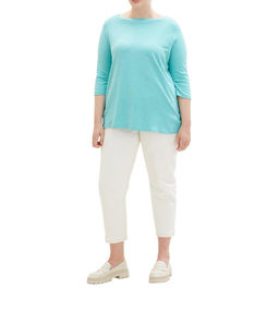 Блузка с рукавами 3/4, цвета бирюзы - Tom tailor фото 3