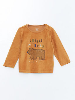 Bisiklet Yaka Kadife Erkek Bebek Pijama Tak?m?