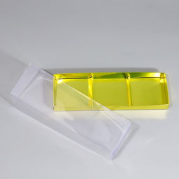 Цена за 5 шт. Коробка кондитерская для муссовых пирожных «Жёлтая», 27×8.6×6.5 см