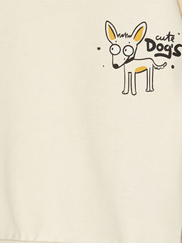 Bask?l? Erkek Bebek Sweatshirt ve E?ofman Alt 2li Tak?m - Waikiki фото 3