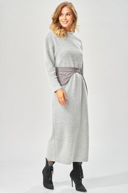 Платье LAIKONY 573 серый диагональ  фото 5