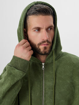 Толстовка мужская на молнии зеленая - Mark formelle фото 4