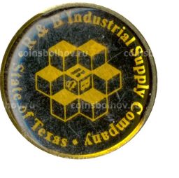 Значок рекламный R&B Industrial Supply Company Штат Техас ССША