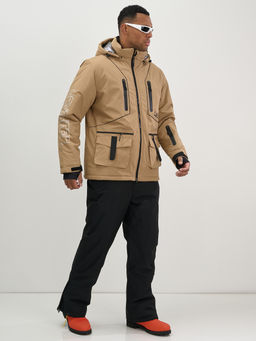 Горнолыжный костюм мужской зимний бежевого цвета 394B - Leifensh фото 9