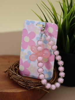 Футляр для карт с браслетом ПО ПЛАНУ. "Floral tenderness ", pink