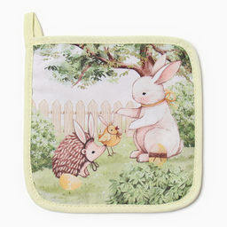 Набор кух. Доляна Зверьки: варежка 20х28 см, прихватка 17х17 см, 35% хл, 65% пэ  фото 11