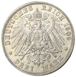 3 марки 1909 года G Германия (Баден)