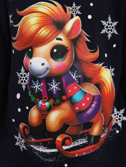 ПЖ064 Пижама Лошадка (синий) - Милаша фото 17