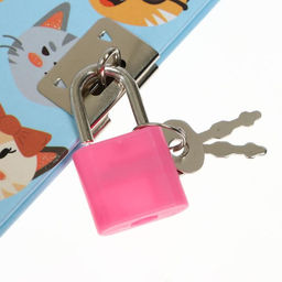 Записная книжка на замочке Котики А5-, 45 листов, в линейку, на гребне, МИКС - Calligrata фото 4