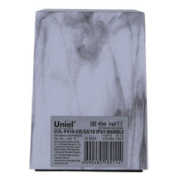 UUL-P41A 6W/GU10 IP65 MARBLE Светильник уличный, под лампу GU10. Архитектурный накладной. Цвет корпуса мрамор. TM Uniel