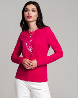 Базовый лонгслив с принтом