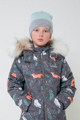 Crockid _ КВ 20177/21ш/светлая бирюза,св.серый меланж шапка дет