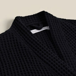 Халат вафельный мужской SL HOME: Boho «Дарк Маре», размер M, хлопок 100%, чёрный