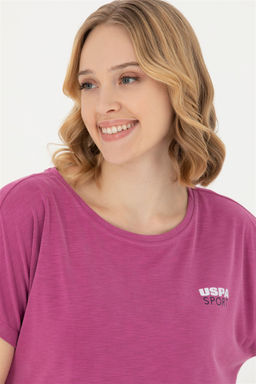 Женская фиолетовая футболка Неожиданная скидка в корзине - U.s. polo assn фото 2
