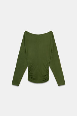 LONG SLEEVE STUDDED T-SHIRT - Zara фото 15