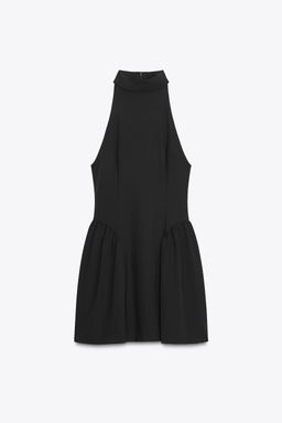 HALTERNECK PLEATED SHORT DRESS - Zara фото 5