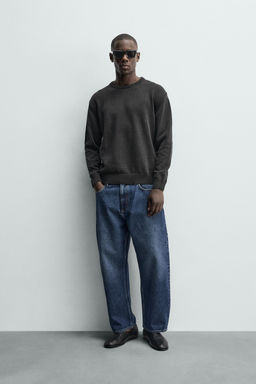 JEANS TAPERED WIDE FIT / Azul