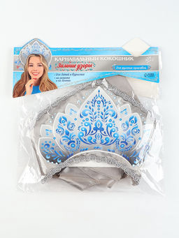 Ободок кокошник «Зимние узоры», цвет серебро, р-р 54-58