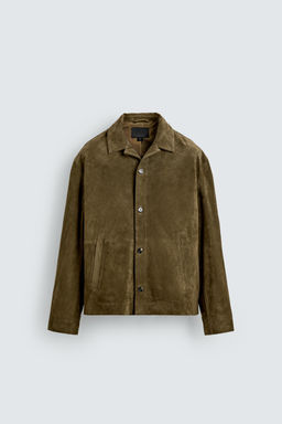 SOBRECAMISA PIEL ANTE / Khaki - Zara фото 7