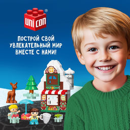 Конструктор Новогодние истории, 77 деталей