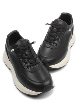03-A970-1 BLACK Кроссовки женские (натуральная кожа)