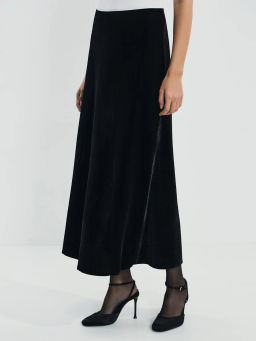 Юбка миди из бархата / Zarina