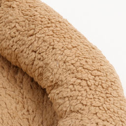 Лежанка для собак и кошек Уют, мягкий мех, 50 х 42 х 11 см, коричневая - Пижон фото 9