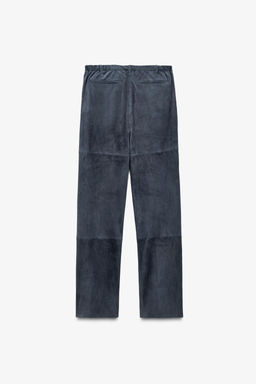 PANTAL?N PIEL ANTE LIMITED EDITION / Gris antracita - Zara фото 6