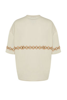 TRENDYOL MAN Tas Oversize/Genis Kesim K?sa Kollu Islemeli %100 Pamuklu T-Shirt TMNSS21TS1889 - Trendyolmilla фото 24