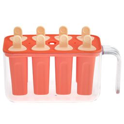 Форма пластмассовая для замораживания фруктового льда/мороженого 8 штук Соблазн 13,2х6,2см h7,7см с ручкой, цвета в ассортименте: персиковый; фисташковый; бирюзовый, в коробке (Китай) - Домашняя мода фото 2