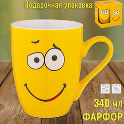 КРУЖКА LEFARD СМАЙЛ 340 МЛ 11,9*8,3*10,4СМ