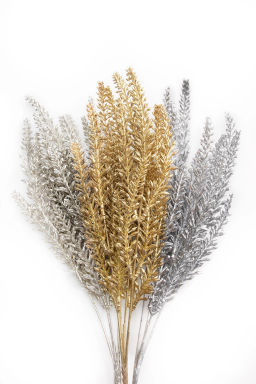 Кустик декоративный 38 см (SF-7339) серебро №12 - Больше подарков фото 3