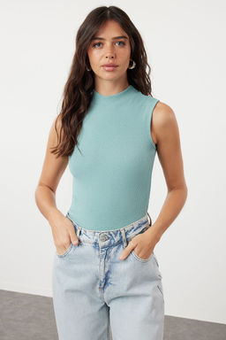 Siyah-Beyaz-Cok Renkli 3Lu Paket Fitted/Vucuda Oturan Fitilli Esnek Orme Bluz TWOSS24BZ00560 - Trendyolmilla фото 13