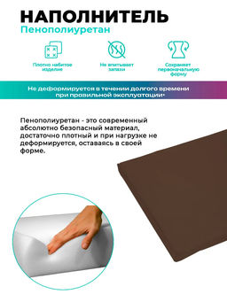 Подушка для садовой мебели, стула и кресла PO 53х50 см, пенополиуретан, термоватин, Оксфорд 600д