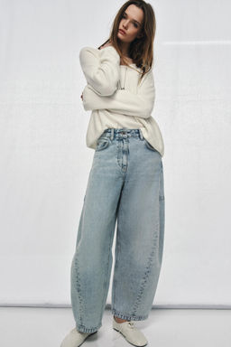JEANS ZW COLLECTION ANKLE BALLOON TIRO MEDIO / Azul claro