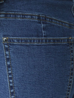 Джинсы трубы прямые с декоративной стиркой из эластичного денима - Vilatte фото 6