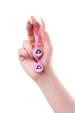 Вагинальные шарики LEroina Futa, силикон, розовый, 11 см, 1,9 см, 63 г