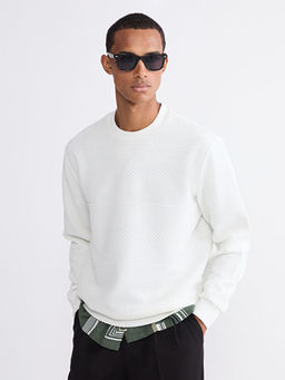 Bisiklet Yaka Erkek Sweatshirt