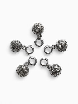 Цена за 5 шт. Шарм подвеска «Шарик», цвет серебро