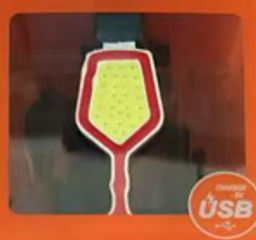 Фонарь задний COMIRON CUP суперлегкий; свет LED; аккум 250mAh; влагозащита IP64. /уп 50/