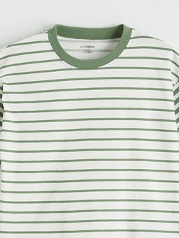 Bisiklet Yaka ?izgili Erkek ?ocuk Ti??rt