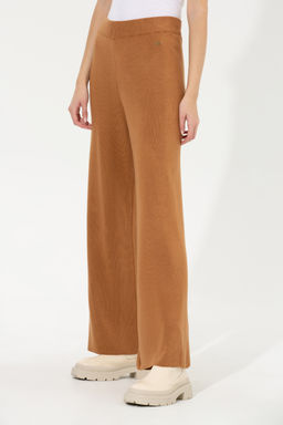 KadДn Camel Melanj Loose Fit Triko Pantolon