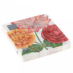 Салфетки бумажные "Bouquet Home Collection Classic" 33х33см, 3-х слойные, 20 штук в упаковке, 100% целлюлоза, "Лотос" (Россия)